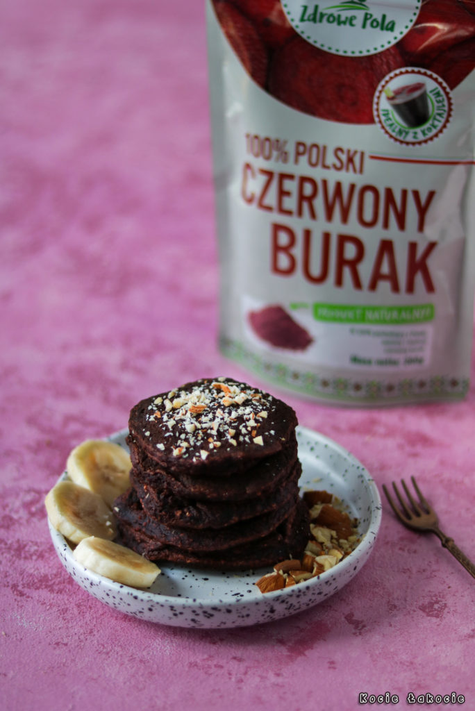 czekoladowo-buraczane pancakes